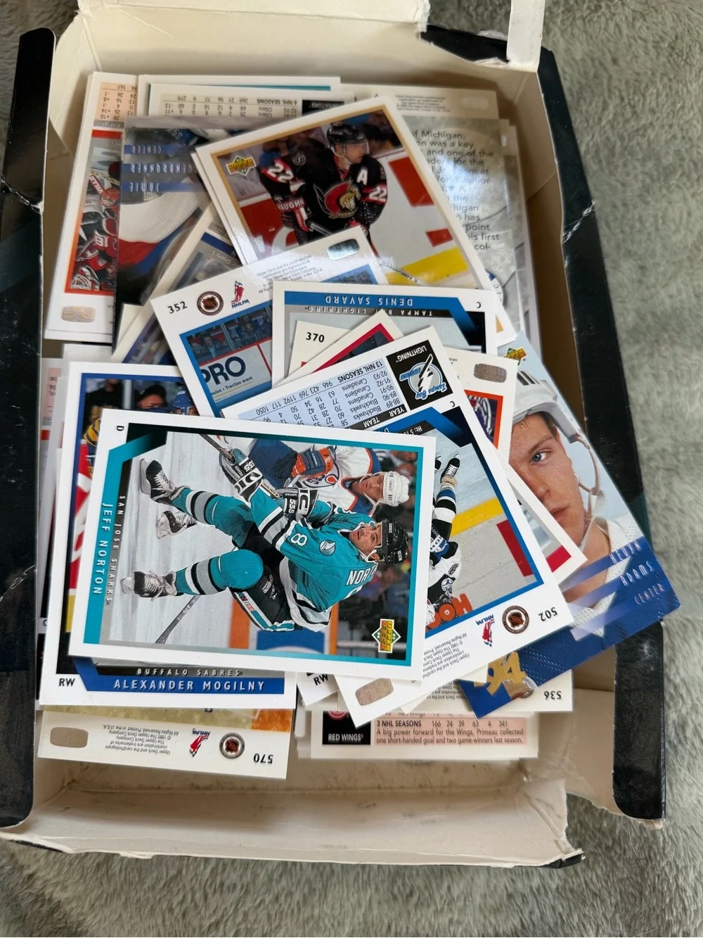 VYG 90s Opened Upper Deck Series Two Hockey Card Box